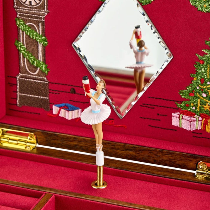 Wolf Ballet Nutcracker Walnut Wood Musical Jewellery Box 190172