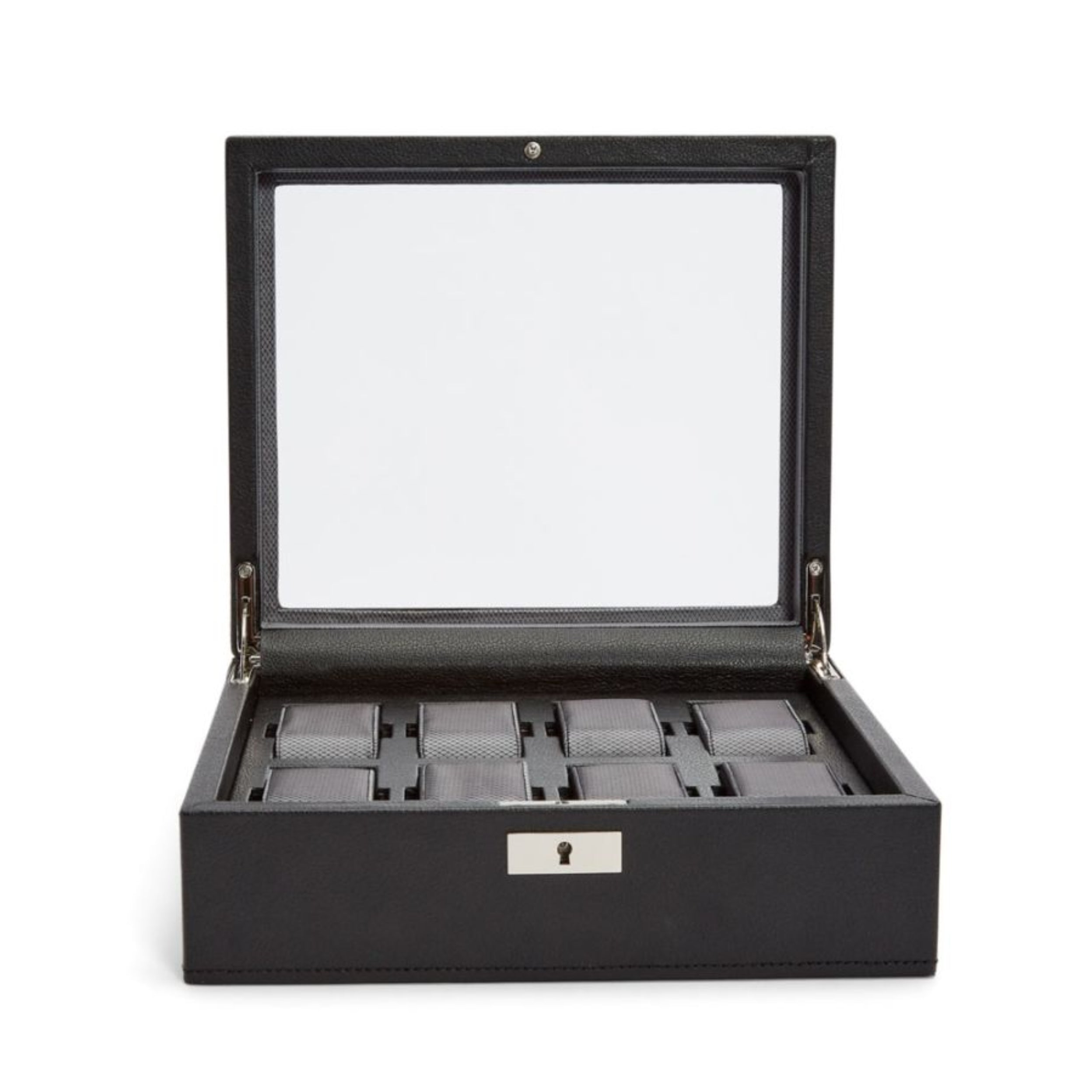 Wolf Classic 8 Piece Black Vegan Leather Watch Box 466002