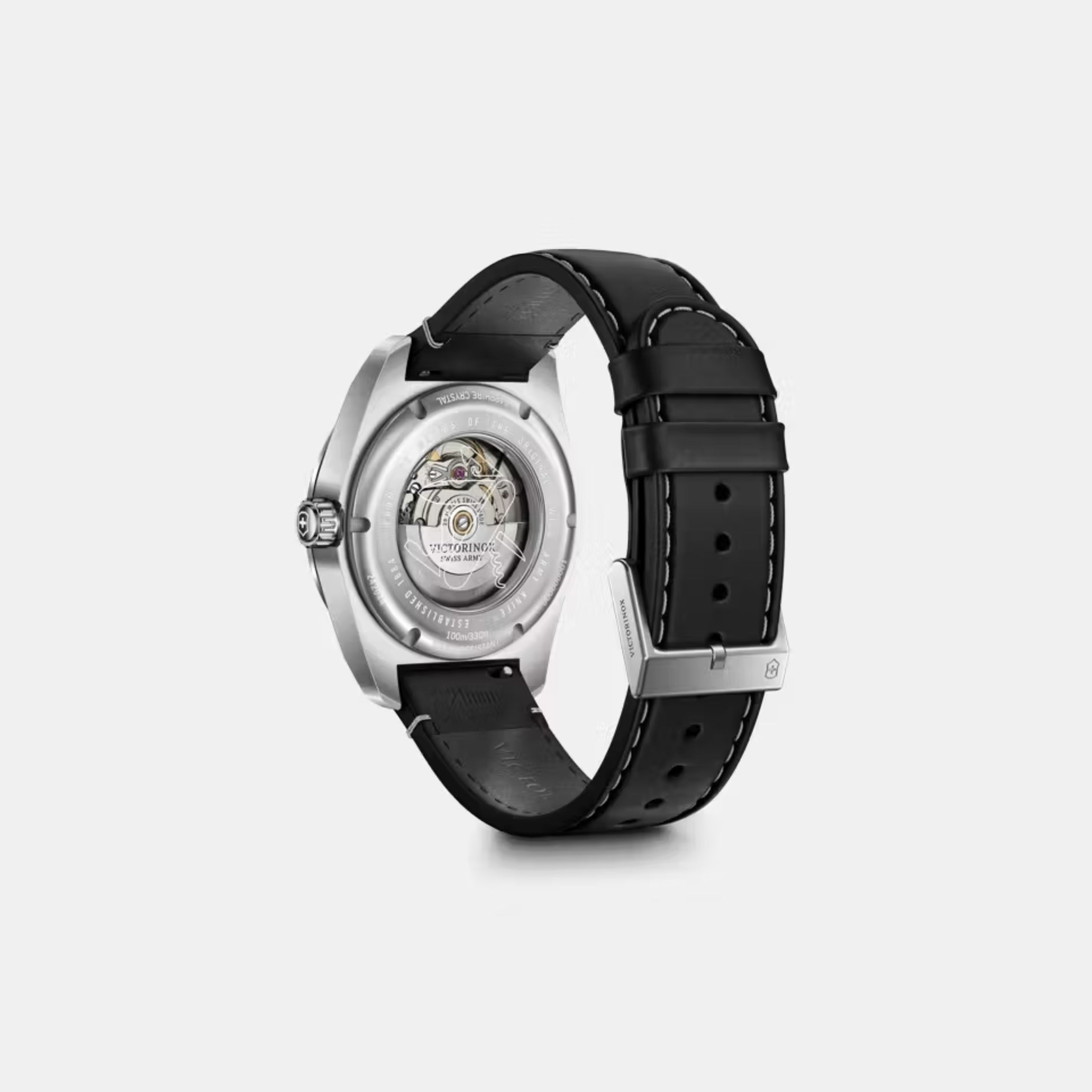 Victorinox Swiss Army Automatic Black Matt Dial Leather Men's Watch 242044