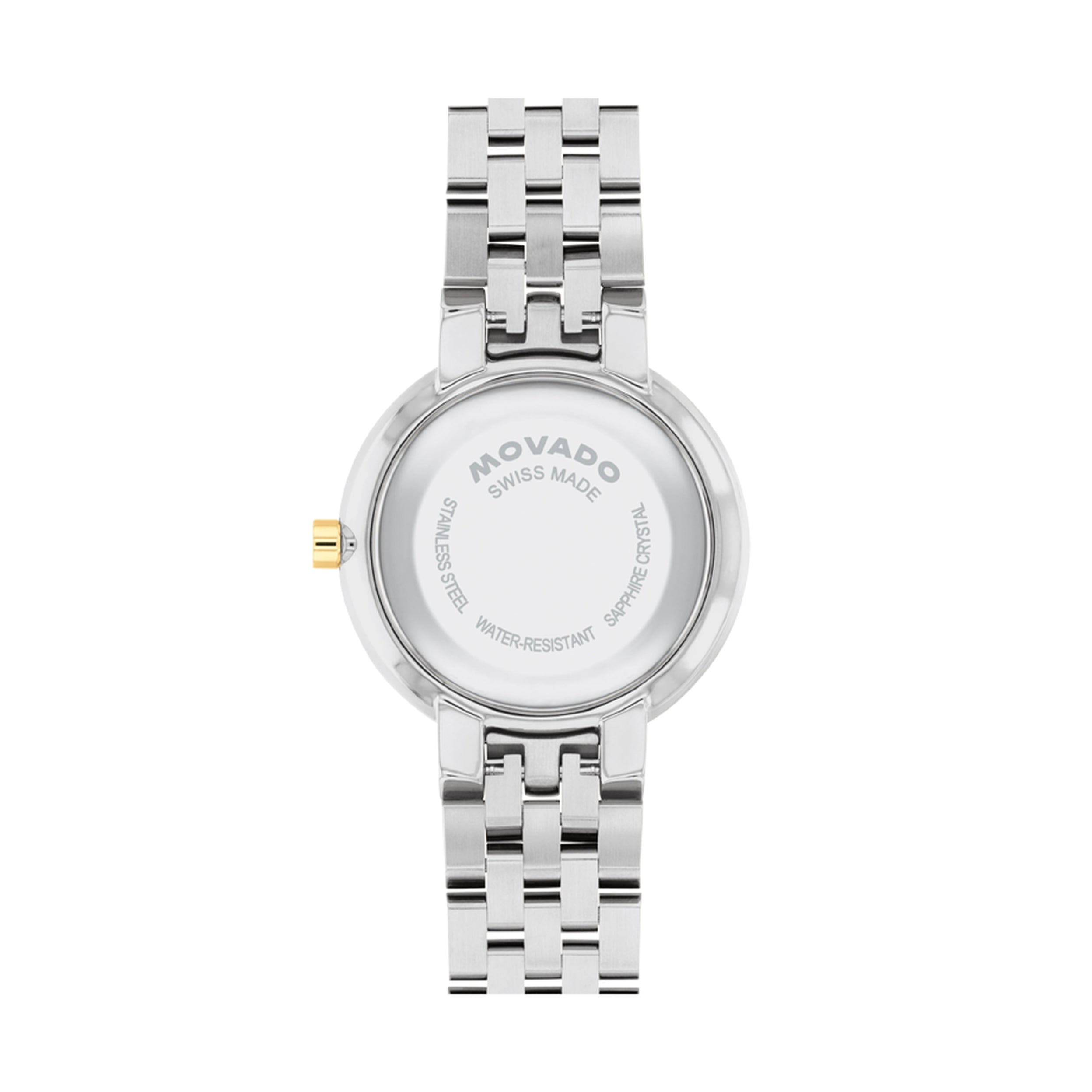 Movado Museum Classic Silver White Dial Quartz Yellow Stainless Steel Women's Watch 0608007