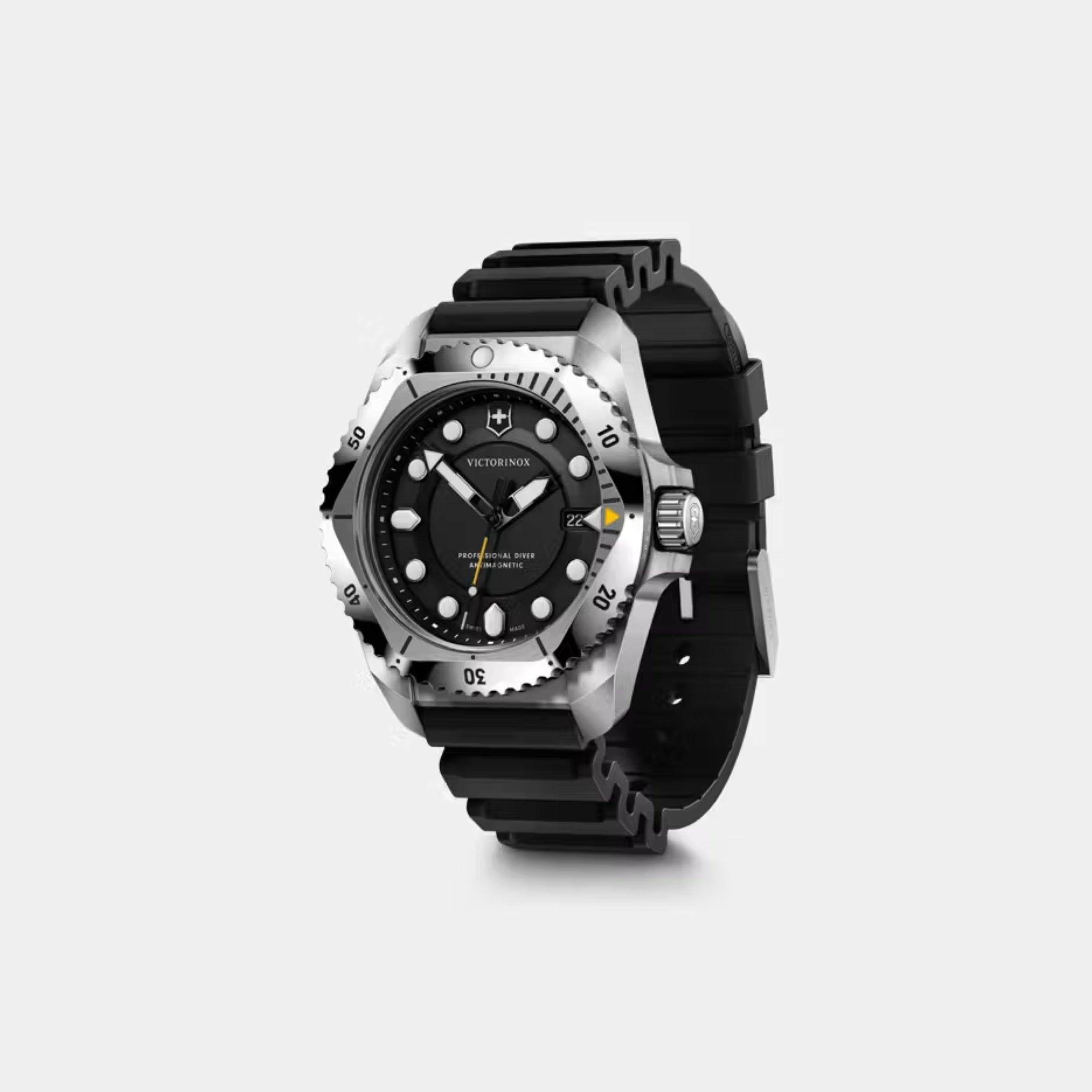 Victorinox Dive Pro Quartz Black Matt Dial With Rubber Strap Men's Watch 241990