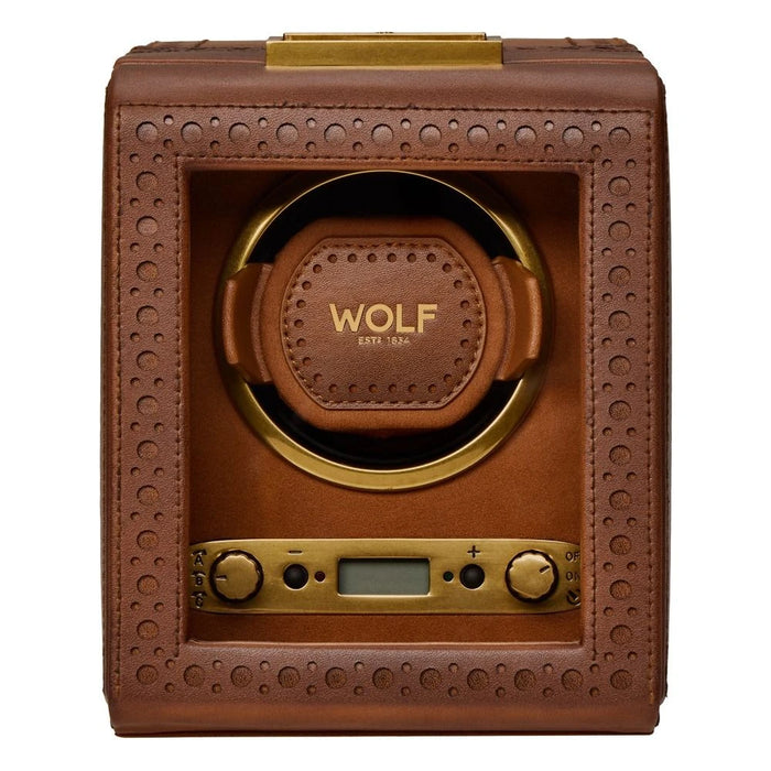 Wolf Burnished Brown Brogue Single Watch Winder 440106_1