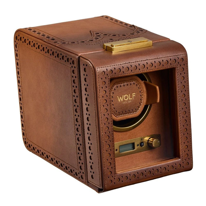 Wolf Burnished Brown Brogue Single Watch Winder 440106_4
