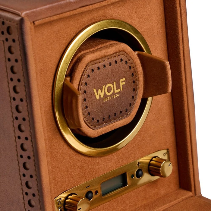 Wolf Burnished Brown Brogue Single Watch Winder 440106_5