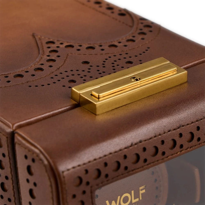 Wolf Burnished Brown Brogue Single Watch Winder 440106_6