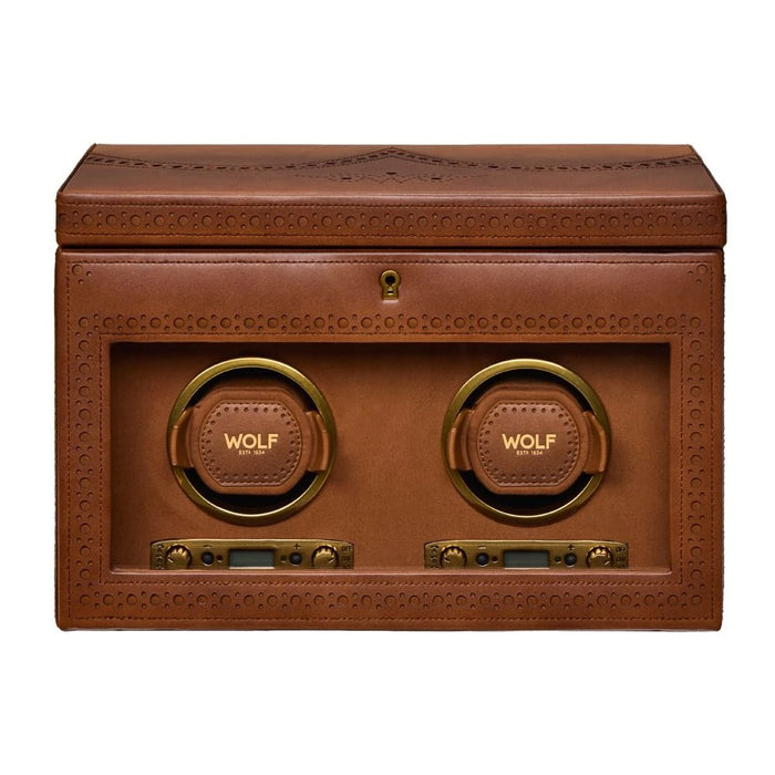 Wolf Burnished Brown Brogue Double Winder With Storage 440206_1