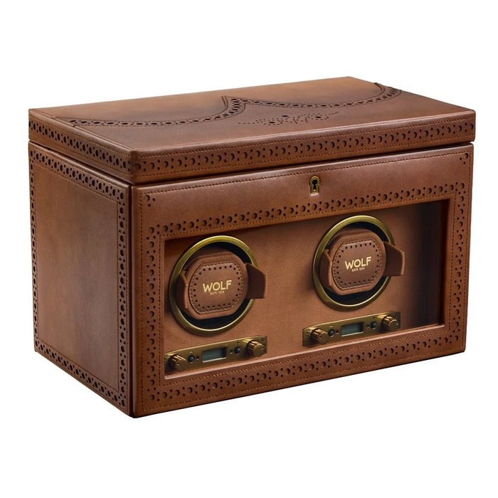 Wolf Burnished Brown Brogue Double Winder With Storage 440206_2