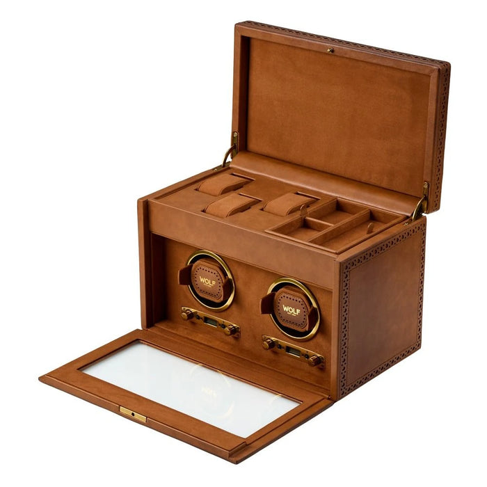 Wolf Burnished Brown Brogue Double Winder With Storage 440206_3