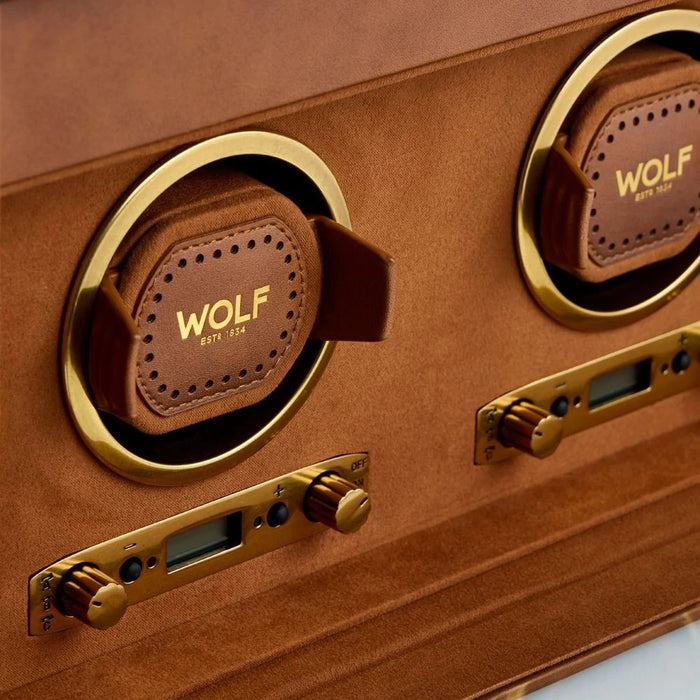 Wolf Burnished Brown Brogue Double Winder With Storage 440206_5