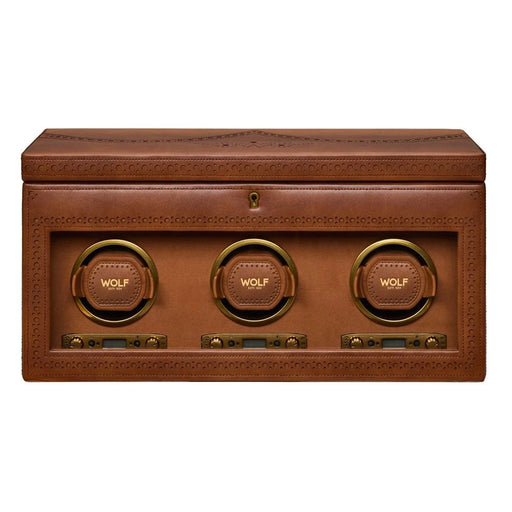 Wolf Burnished Brown Brogue Triple Winder With Storage 440306_1