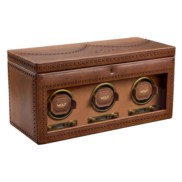 Wolf Burnished Brown Brogue Triple Winder With Storage 440306_2