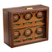 Wolf Burnished Brown Brogue 6 Piece Watch Winder 440606_2