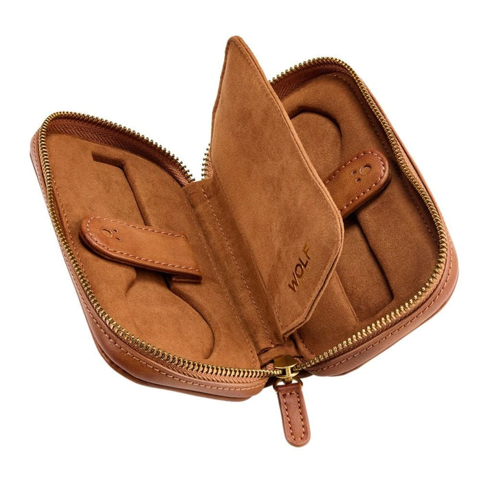 Wolf Burnished Brown Brogue 2 Piece Watch Zip Case 443406_3