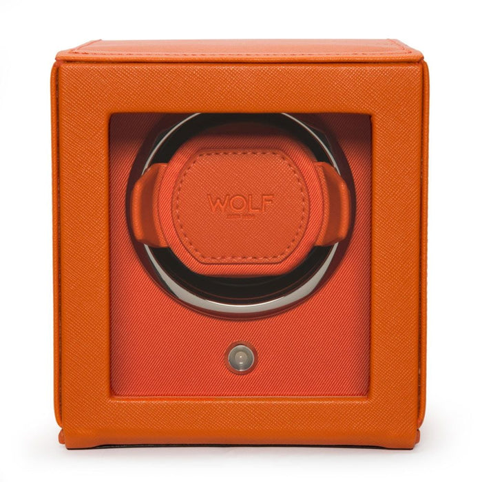 Wolf Cub Single Watch Winder with Cover Orange 461139_6