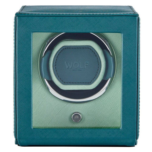 Wolf Cub Single Watch Winder with Cover Seltzer Teal/Mint 461140_1