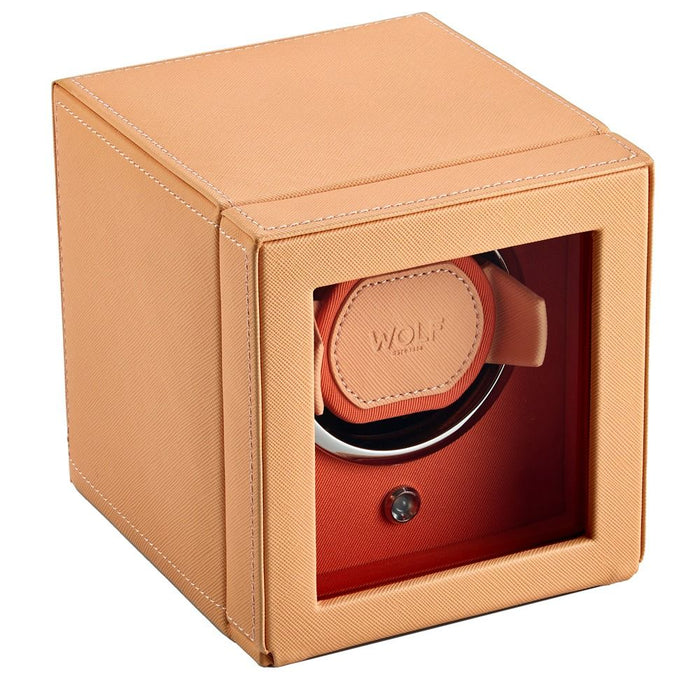 Wolf Cub Single Watch Winder with Cover Seltzer Peach/Orange 461162_2