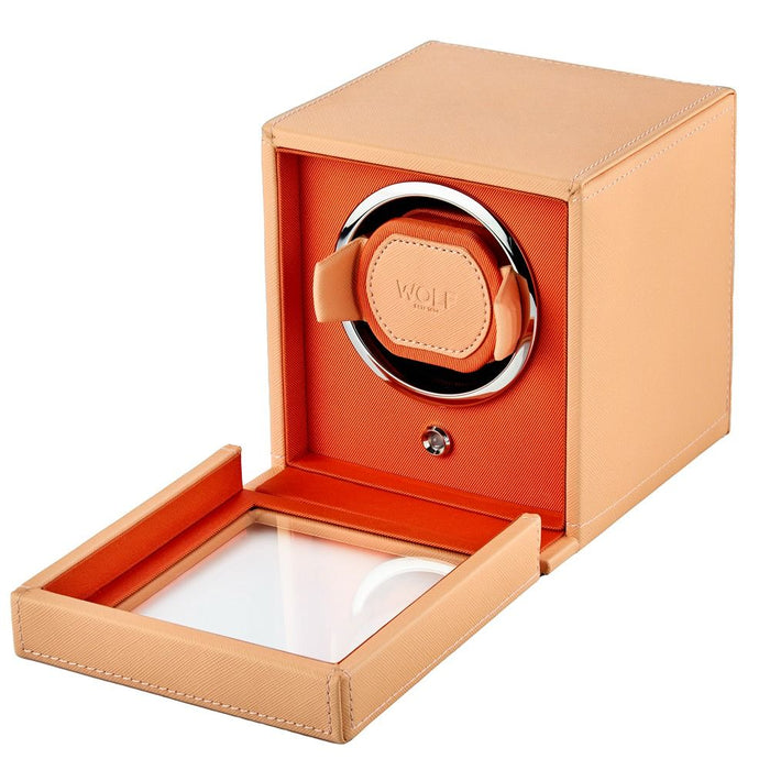Wolf Cub Single Watch Winder with Cover Seltzer Peach/Orange 461162_4