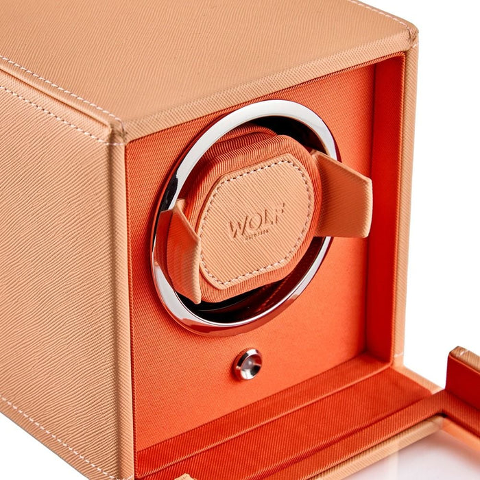 Wolf Cub Single Watch Winder with Cover Seltzer Peach/Orange 461162_5