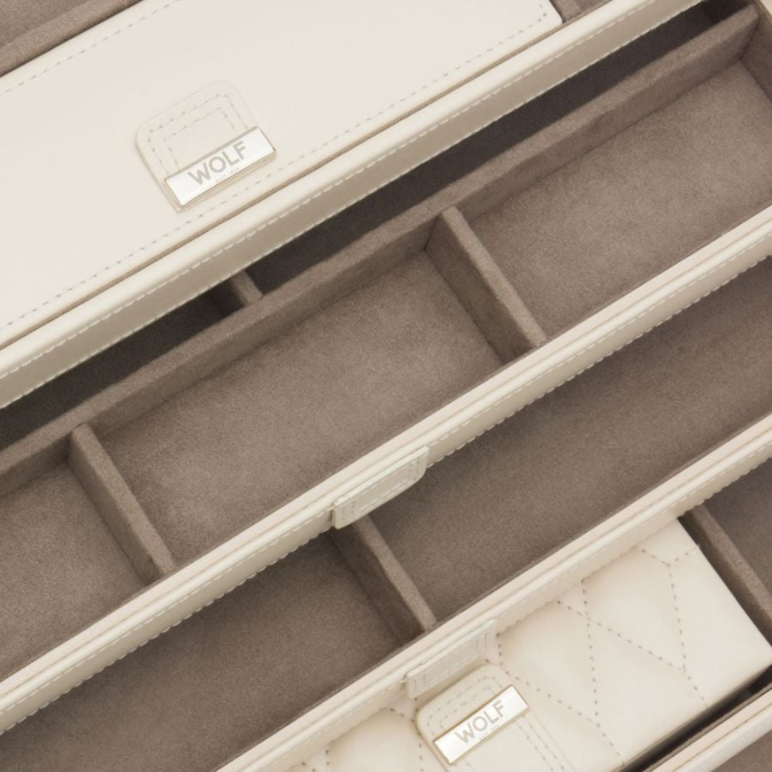 Wolf Caroline Ivory Large Jewelry Case 329653