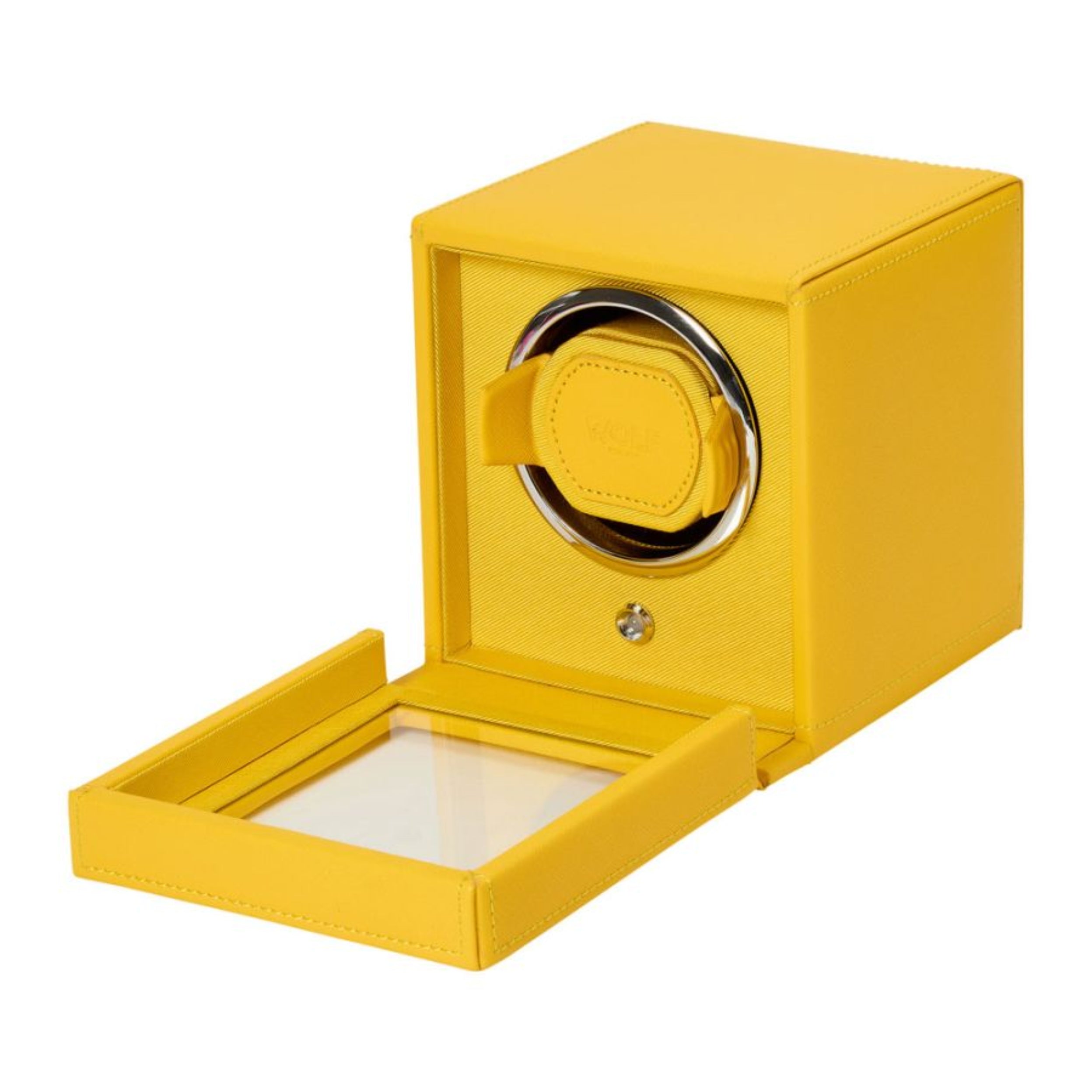 Wolf Cub Single Yellow Watch Winder with Cover 461192