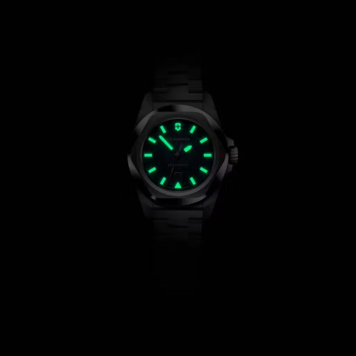 Victorinox INOX Grainy Blue Dial With Silver Bezel Quartz Women's Watch 242038