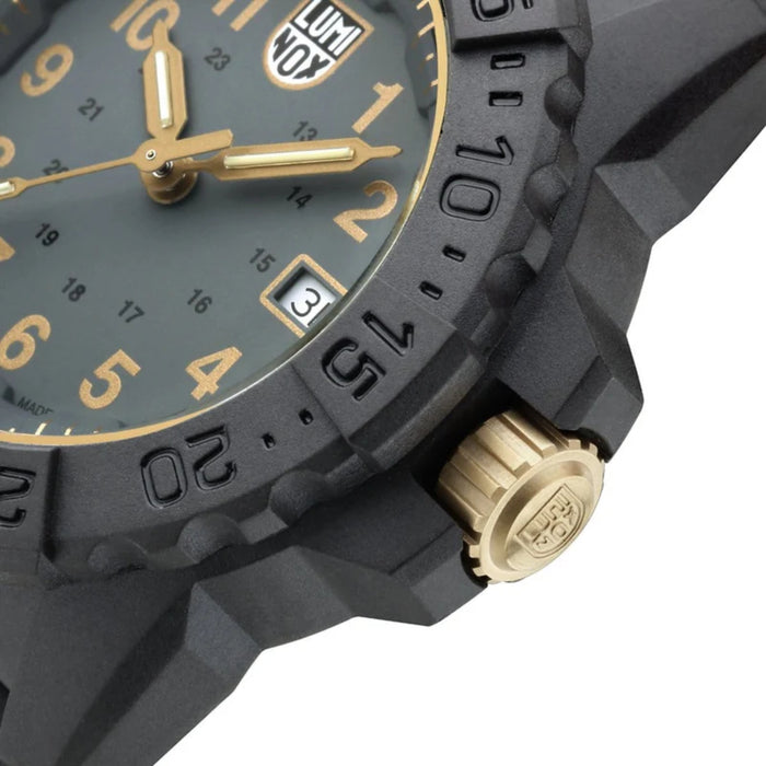 Luminox Navy SEAL Foundation 3500 45mm Military Dive Grey Dial Men's Watch XS.3508.GOLD