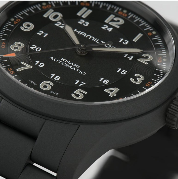 Hamilton Khaki Field Titanium Auto Black Dial 38mm Men's Watch H70215130
