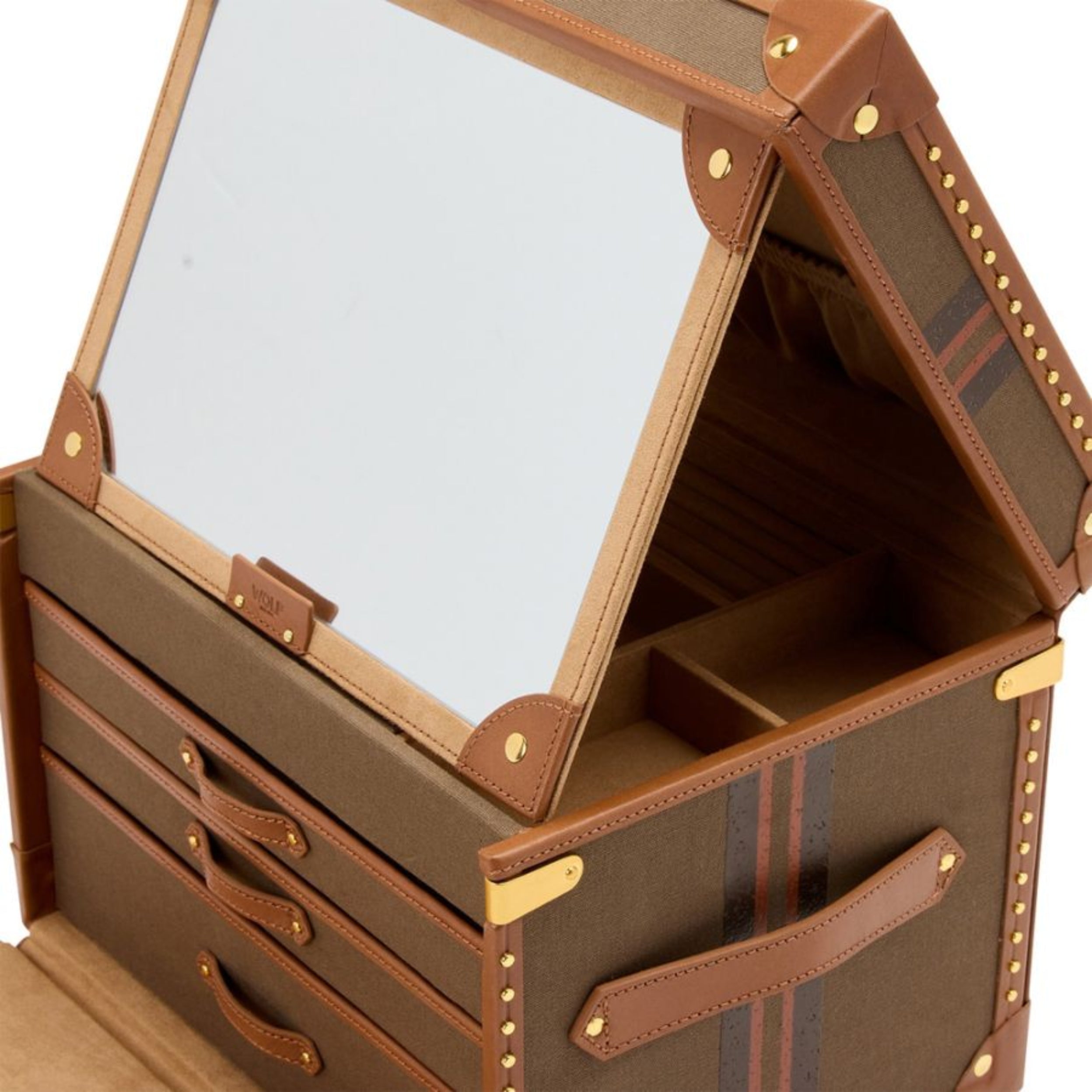 Wolf Ida Trunk Khaki Jewelry Box 190041