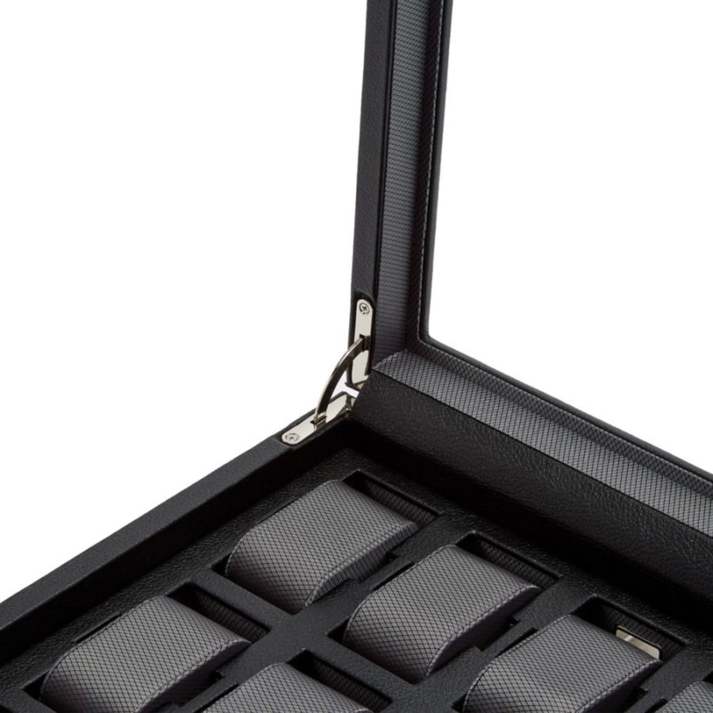 Wolf Classic 15 Piece Black Vegan Leather Watch Box 466302