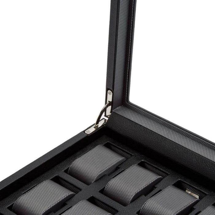 Wolf Classic 15 Piece Black Vegan Leather Watch Box 466302
