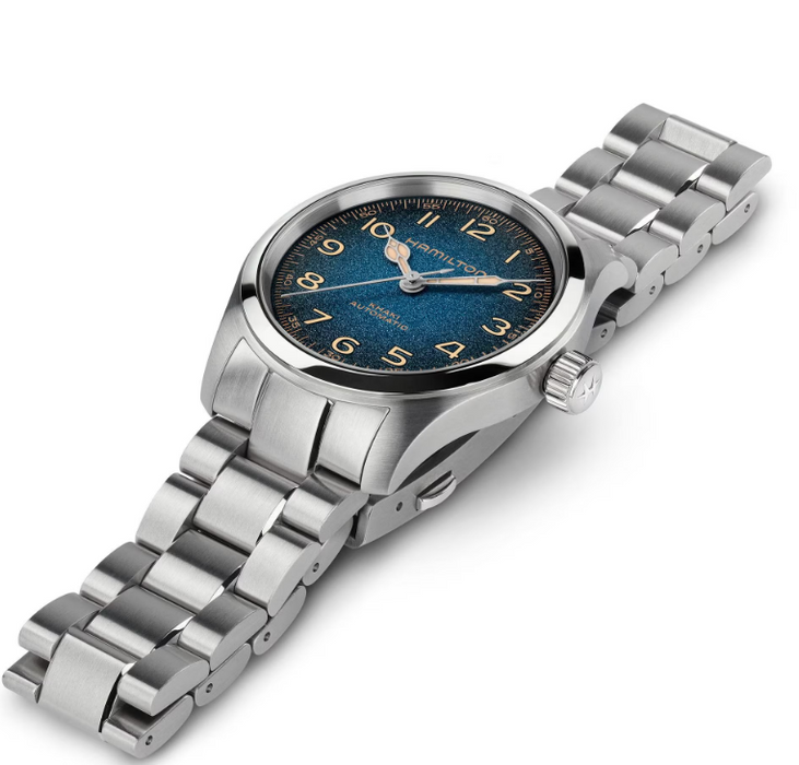 Hamilton Murph Watch Khaki Field 38mm Blue Dial Stainless Steel Strap H70405140