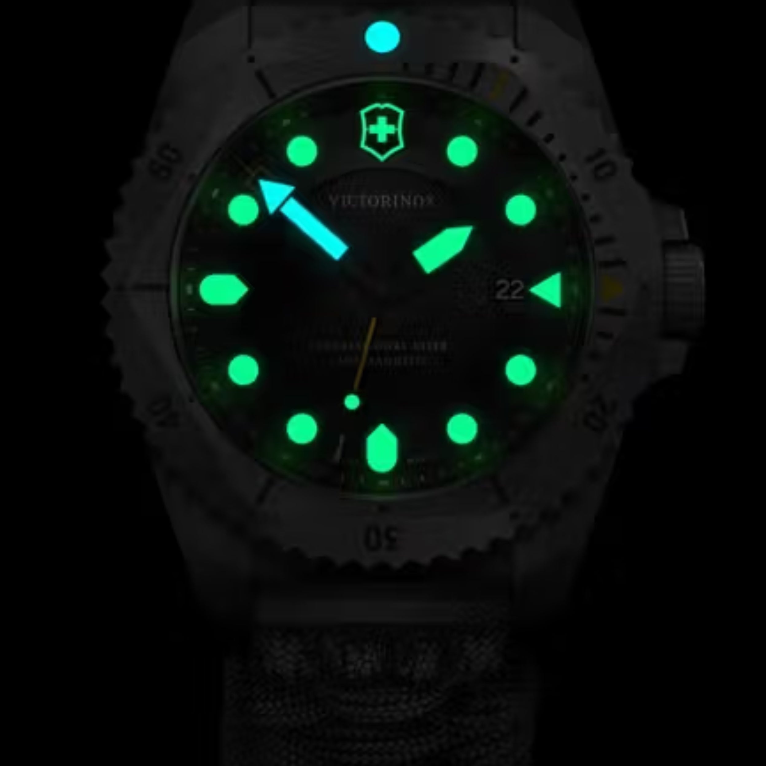 Victorinox Dive Pro Quartz Black Matt Dial With Paracord Strap Men's Watch 241993.1