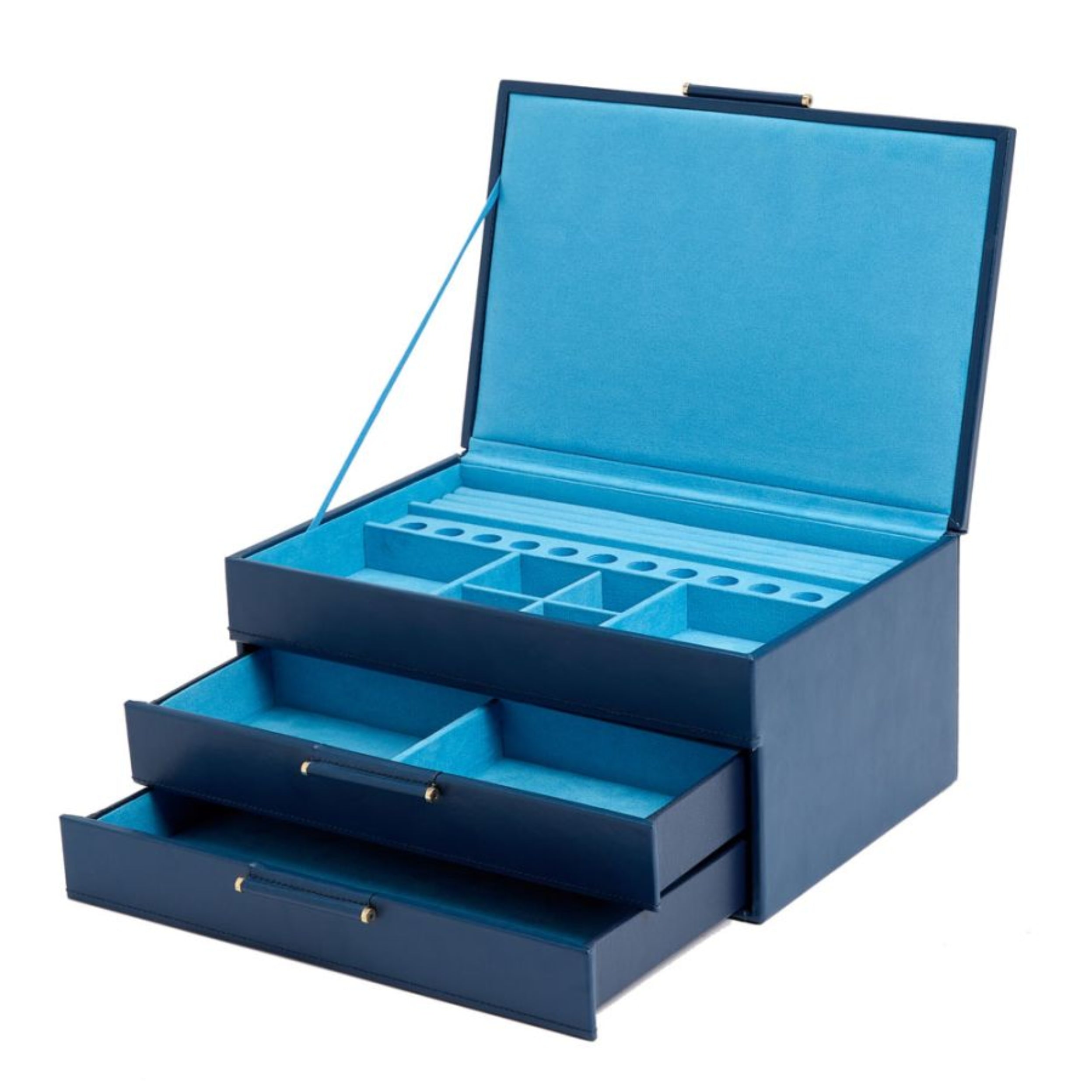 Wolf Sophia Indigo Jewelry Box with Drawers 392017