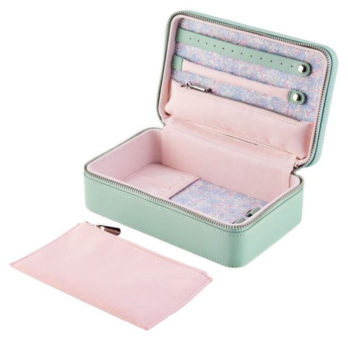 WOLF X LIBERTY All Over Ianthe Sage Green Medium Jewelry Zip Case 381251