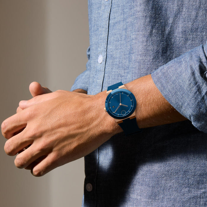 Movado Bold Fusion Blue Dial Ceramic Men's Watch 3601193