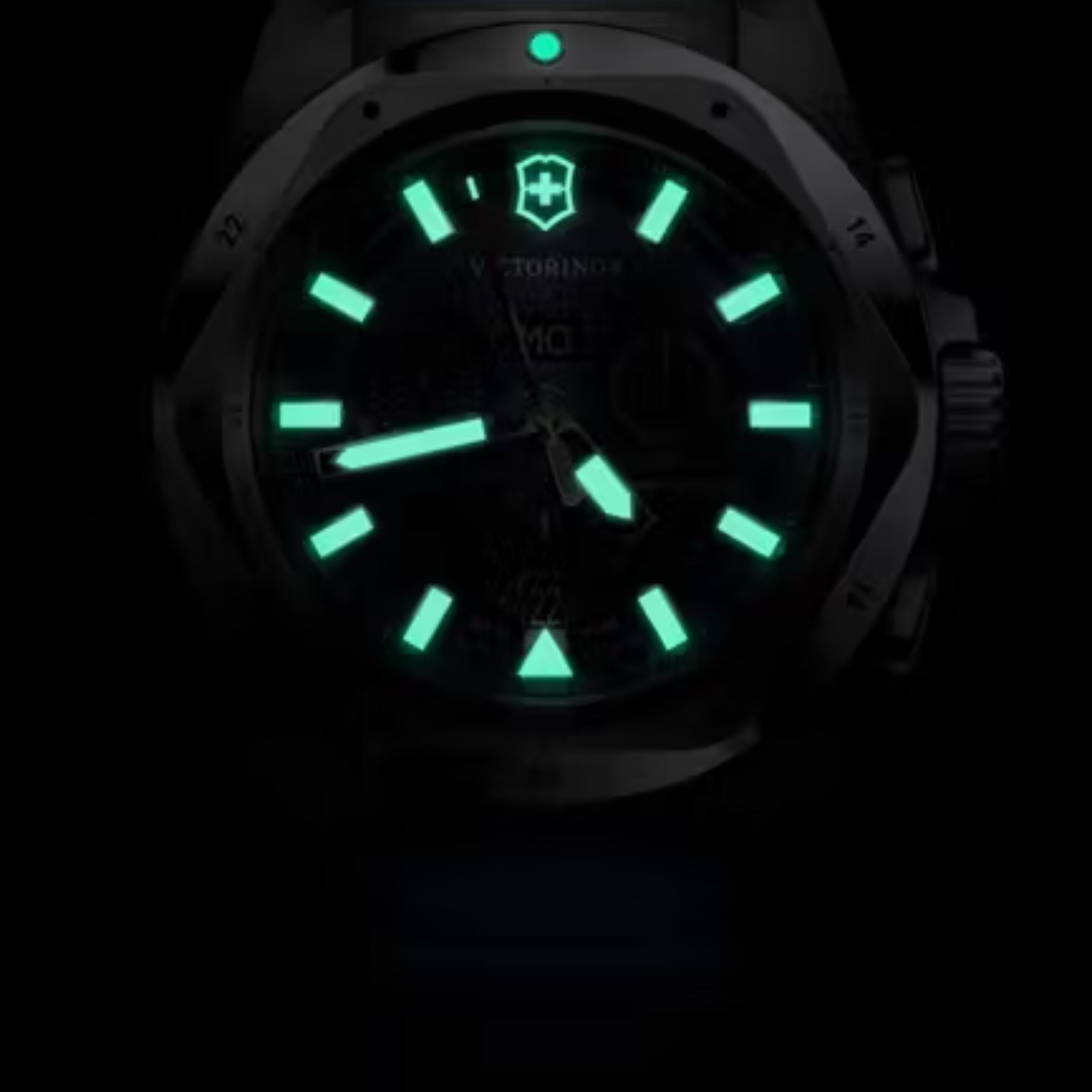 Victorinox Chrono Blue Grainy Dial With Rubber Strap Men's Watch 241984