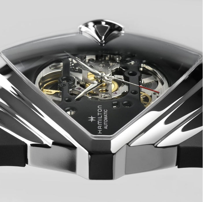 Hamilton Ventura XXL Skeleton Automatic Black Dial Triangle Case 45.5mm Men's Watch H24625330