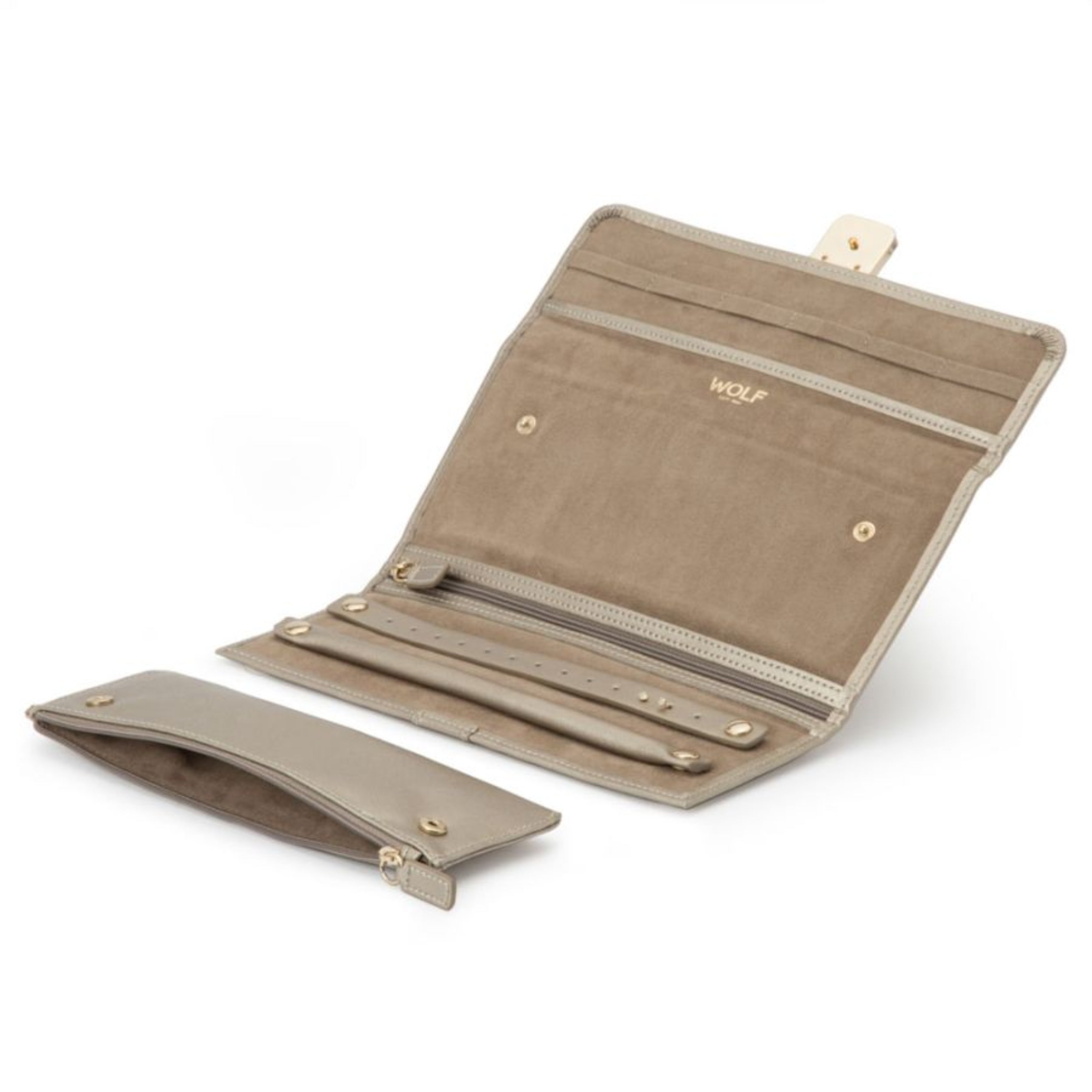 Wolf Palermo Pewter Gold Jewelry Roll 213478