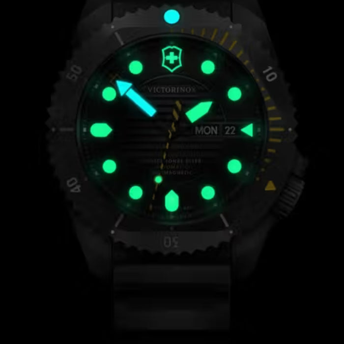 Victorinox Dive Pro Automatic Matt Black Dial With Rubber Strap Men's Watch 241997