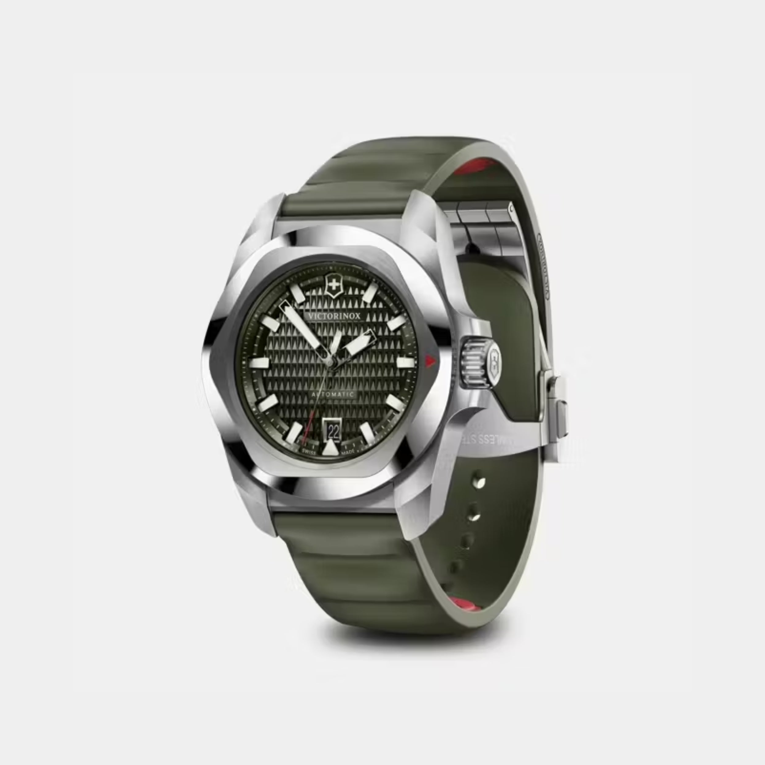 Victorinox I.N.O.X. Automatic Guilloché Green Dial Men's Watch 242017.1