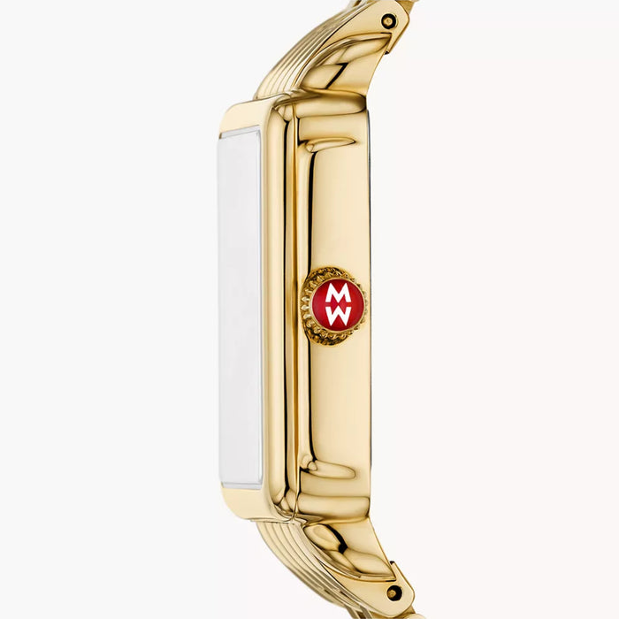 Michele Deco Park 18K Gold-Plated Quartz White Dial Women's Watch MWW06E000146