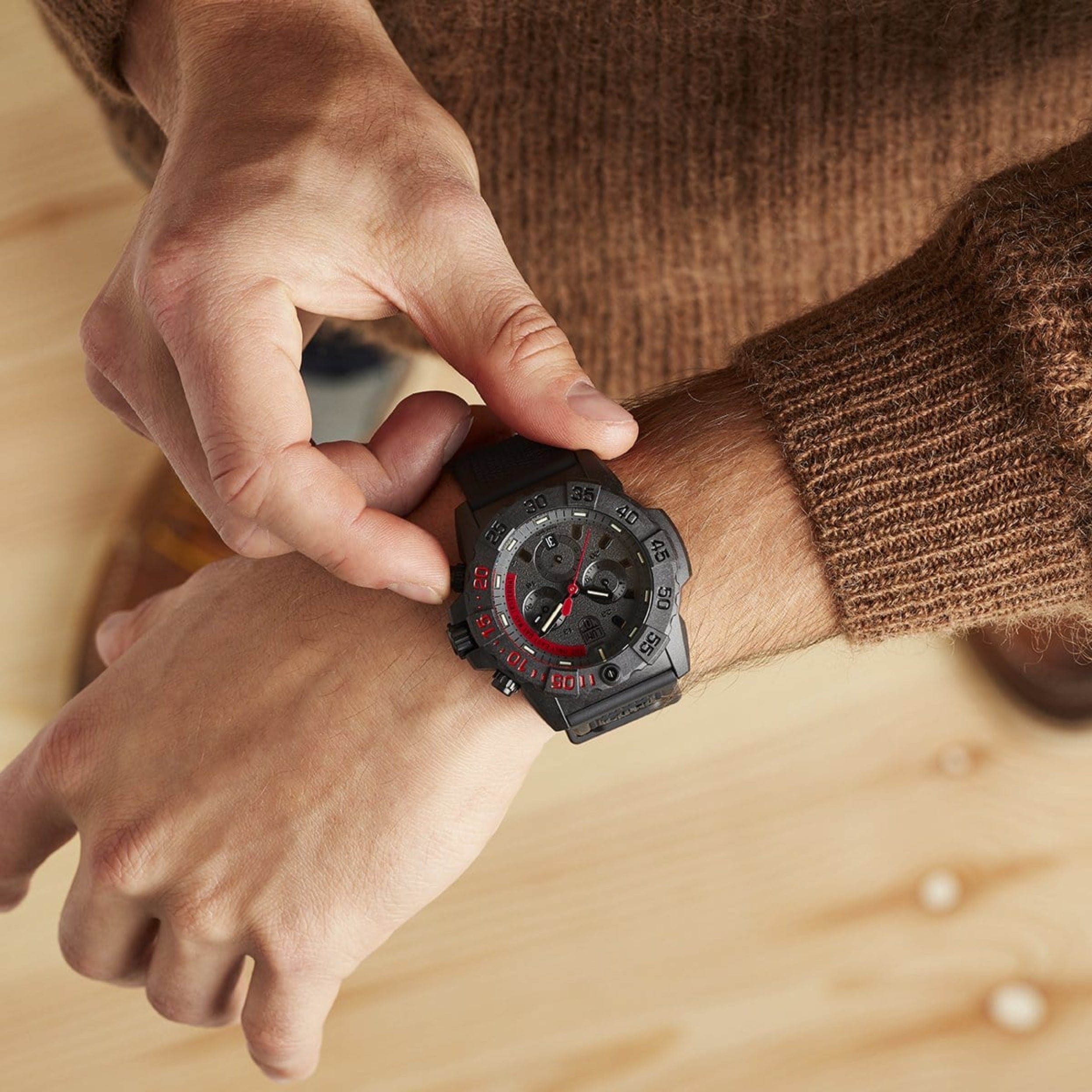 Luminox Navy SEAL Chronograph 3581 45mm CARBONOX™ Black Dial Men's Watch XS.3581.EY