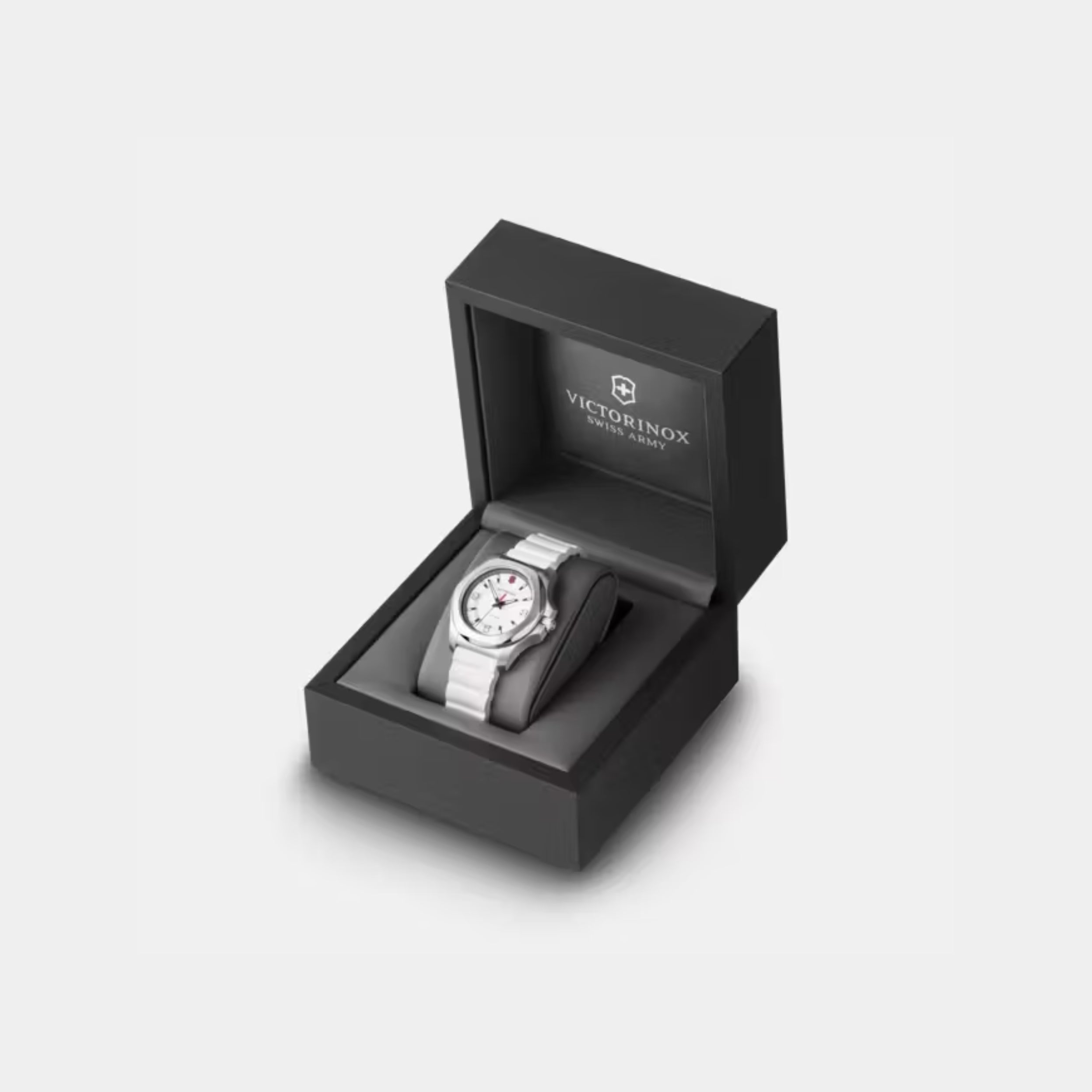 Victorinox INOX-V Matt White Dial With Silver Bezel Analog Quartz Women's Watch 241921