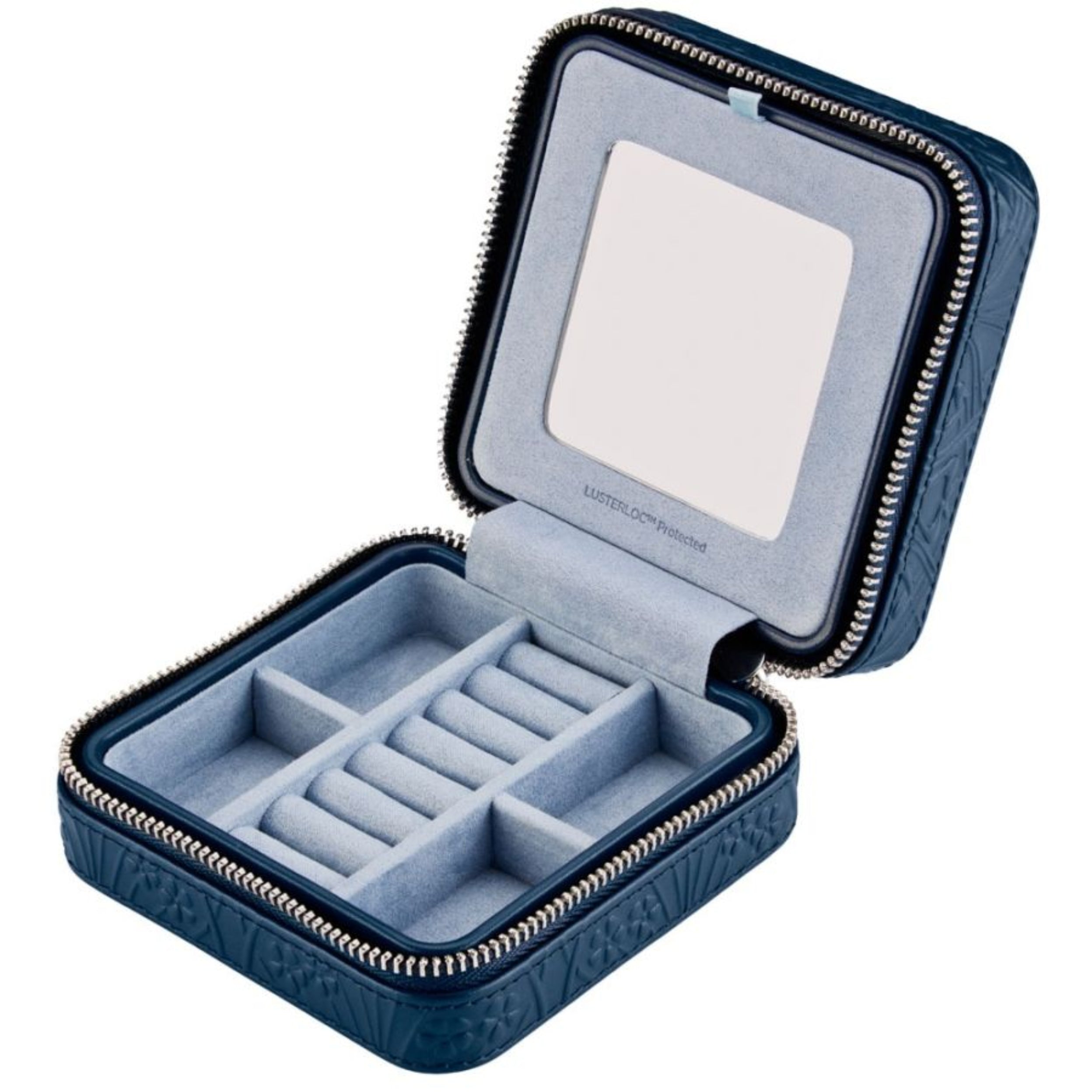 WOLF X LIBERTY All Over Ianthe Navy Small Jewelry Zip Case 381317