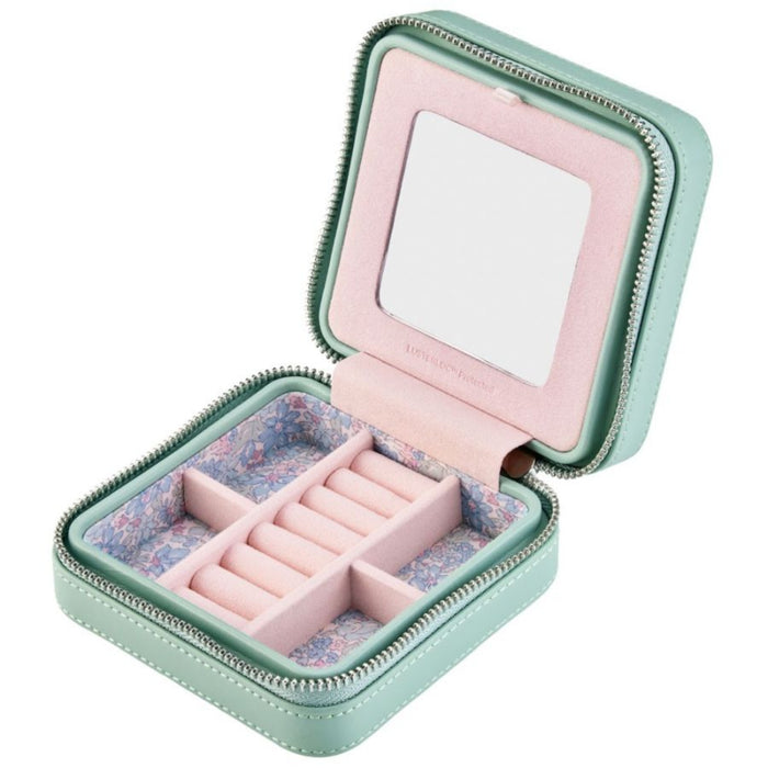 WOLF X LIBERTY All Over Ianthe Sage Green Small Jewelry Zip Case 381351