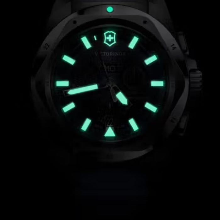 Victorinox Chrono Blue Grainy Dial With Stainless Steel Bracelet Men's Watch 241985