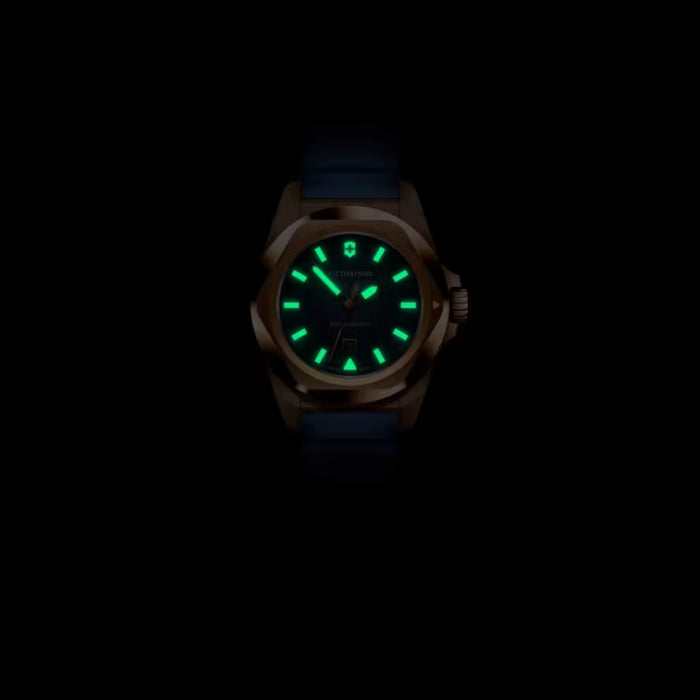 Victorinox INOX Grainy Dark Blue Dial With Rose Gold Bezel Quartz Women's Watch 242035