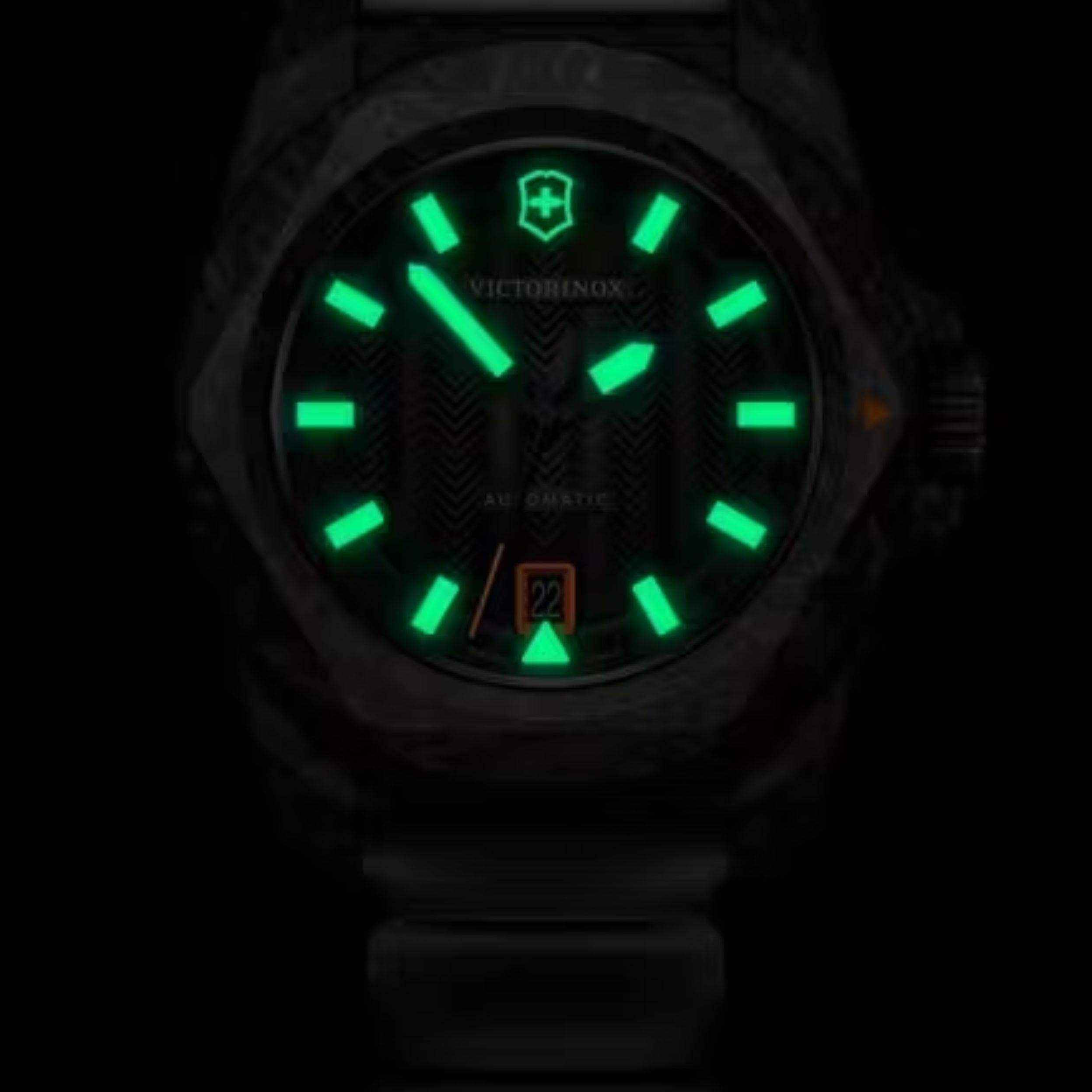 Victorinox I.N.O.X. Automatic Matt Black Dial With Titanium Caseback Men's Watch 242023.1