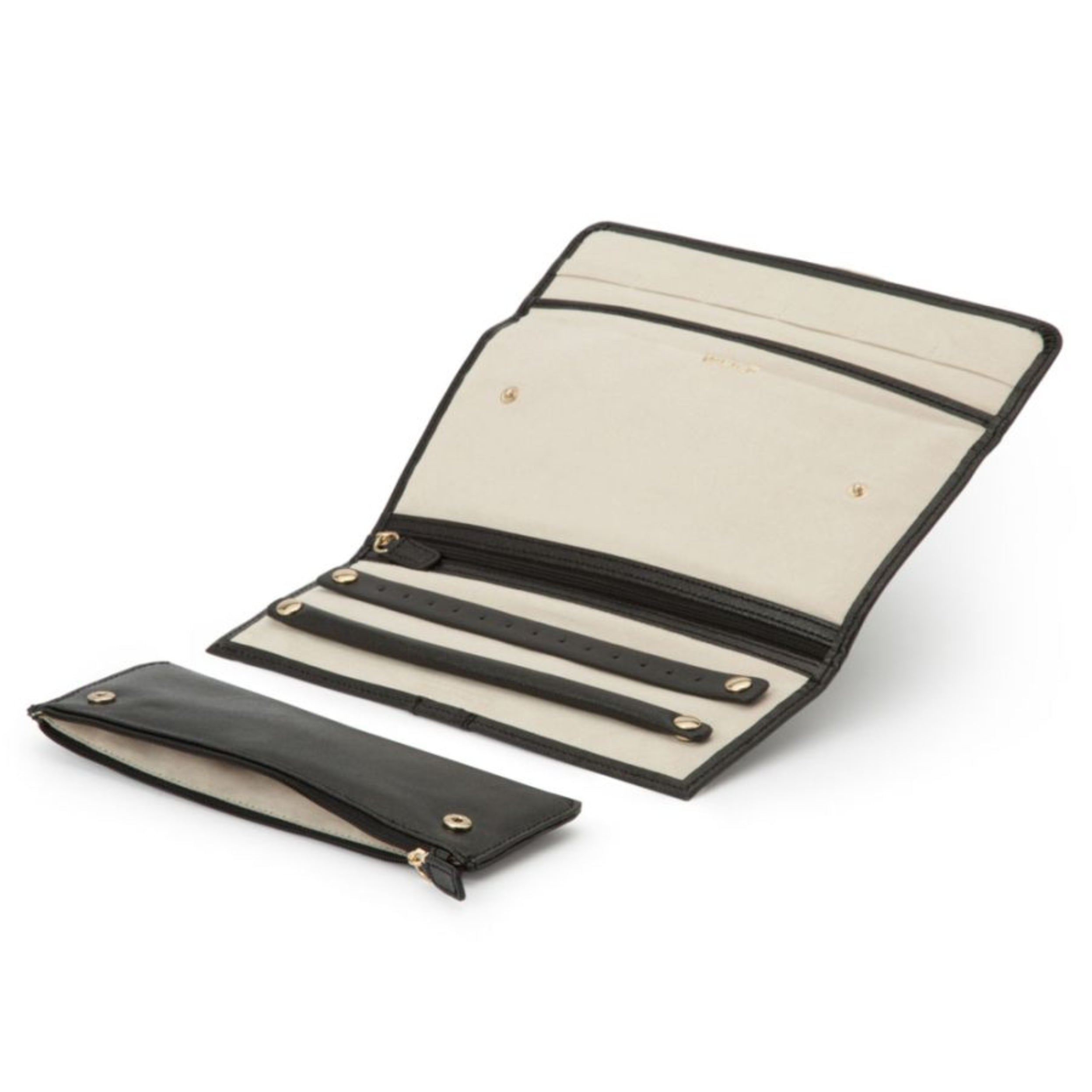 Wolf Palermo Black Anthracite Jewelry Roll 213402