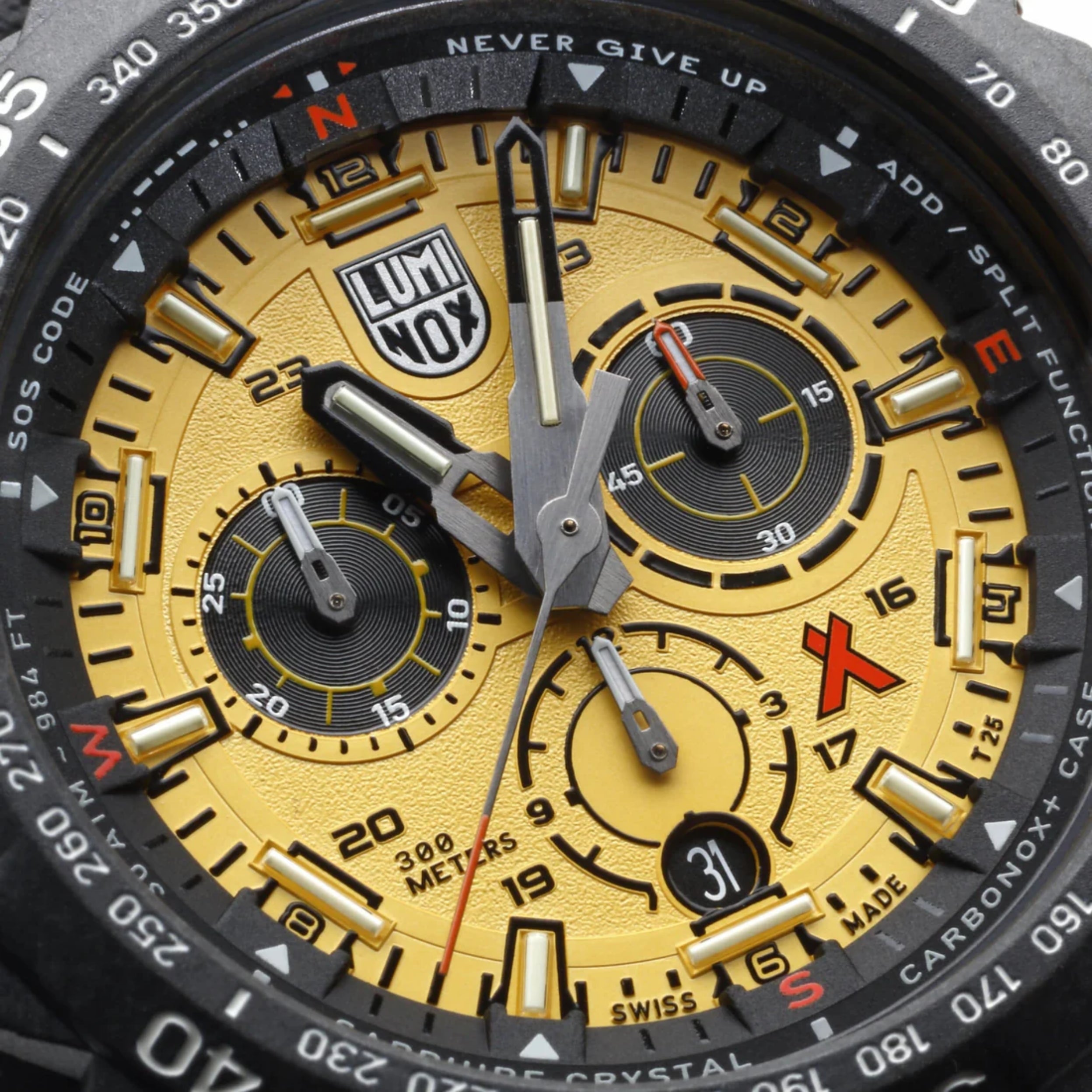 Luminox Bear Grylls Survival 45mm Chronograph Yellow Dial Outdoor Men's Watch XB.3745